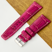 Pink Unique Texture Alligator Watch Band For Men 