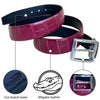 Premium Burgundy Alligator Belt Men's - Pin Buckle