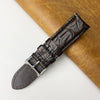 Dark Brown Unique Alligator Leather Watch Band For Men