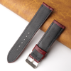 22mm Burgundy Unique Pattern Alligator Leather Watch Band For Men DH-224V