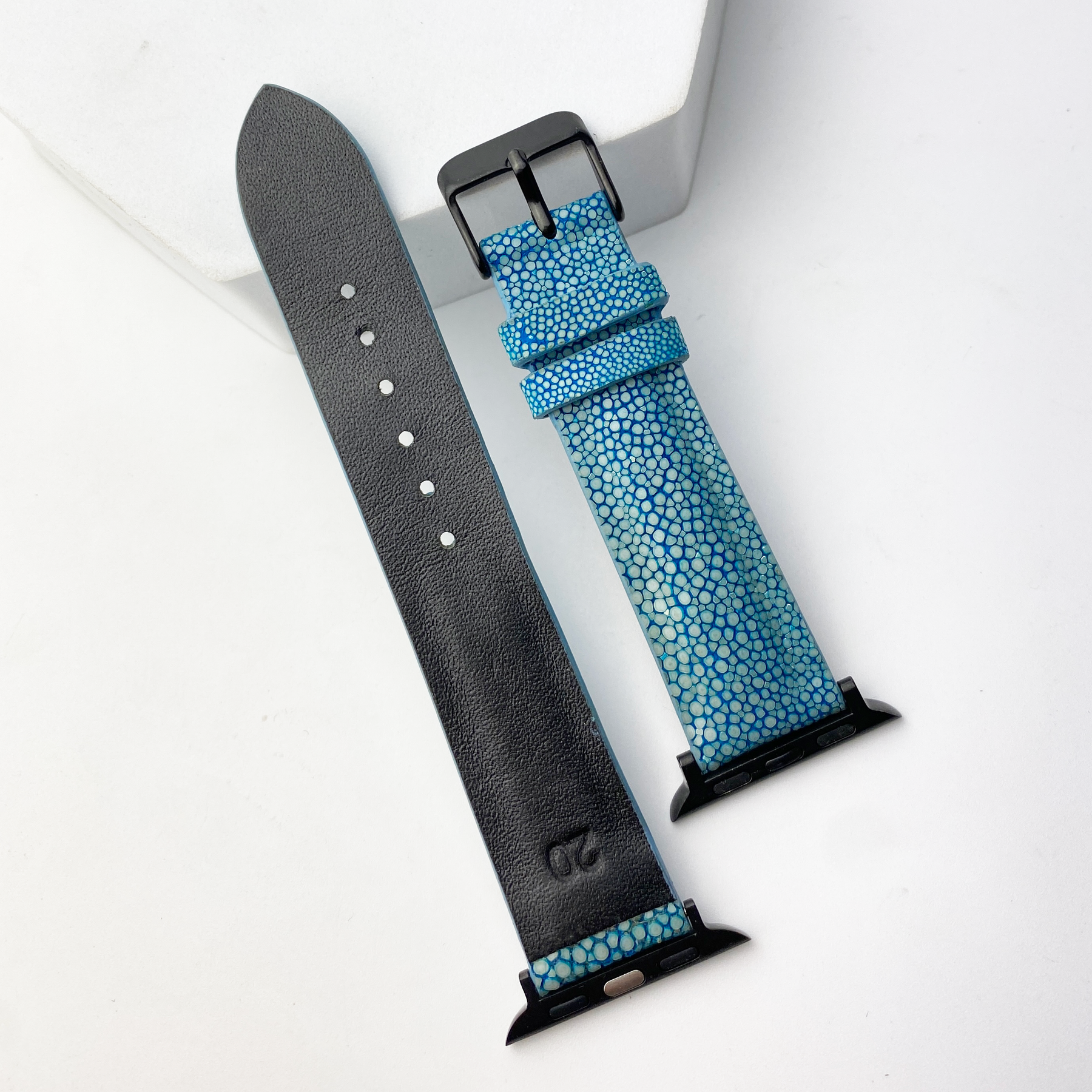 Ocean Blue Stingray Leather Strap for Apple Watch