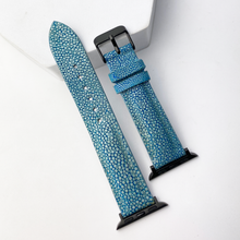 Ocean Blue Stingray Leather Strap for Apple Watch