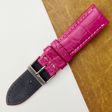 Pink Unique Texture Alligator Watch Band For Men 