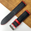 Bright Red Unique Pattern Alligator Leather Watch Band