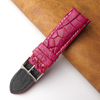 24mm Pink Unique Pattern Alligator Leather Watch Band For Men DH-226I