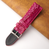 24mm Pink Unique Pattern Alligator Leather Watch Band For Men DH-225K