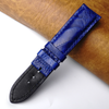 22mm Blue Unique Pattern Ostrich Leather Watch Band For Men DH-192B