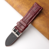 22mm Burgundy Unique Pattern Alligator Leather Watch Band For Men DH-224V