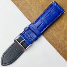 Blue Unique Texture Alligator Watch Band For Men 