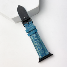 Ocean Blue Stingray Leather Strap for Apple Watch