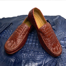 Premium Light Brown Elegant Alligator Shoes Moccasins For Men  | Crocodile Men Designer Loafers | SH86K42