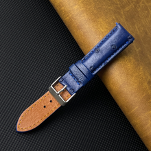 Blue Genuine Ostrich Leather Watch Strap Quick Release