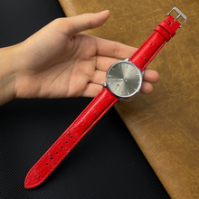 Red Genuine Ostrich Leather Watch Strap Quick Release