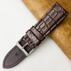 Dark Brown Unique Texture Alligator Leather Watch Band For Men