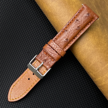 Brown Genuine Ostrich Leather Watch Strap Quick Release