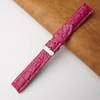 18mm Pink Unique Pattern Alligator Leather Watch Band For Men DH-226AD