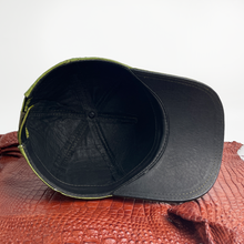Green Alligator Leather Outdoor Cap | Men Exotic Skin Baseball Cap With Strapback | HAT-GRE-55