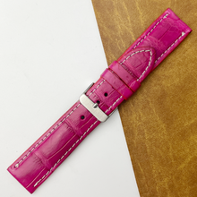 Pink Unique Texture Alligator Watch Band For Men 