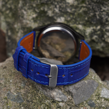 Flat Light Blue Alligator Leather Watch Band