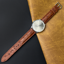 Brown Genuine Ostrich Leather Watch Strap Quick Release