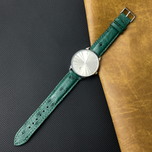 Green Genuine Ostrich Leather Watch Strap Quick Release