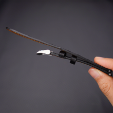 Slim Black Ostrich Leather Watch Band