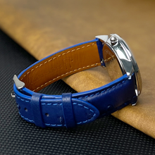Blue Genuine Ostrich Leather Watch Strap Quick Release