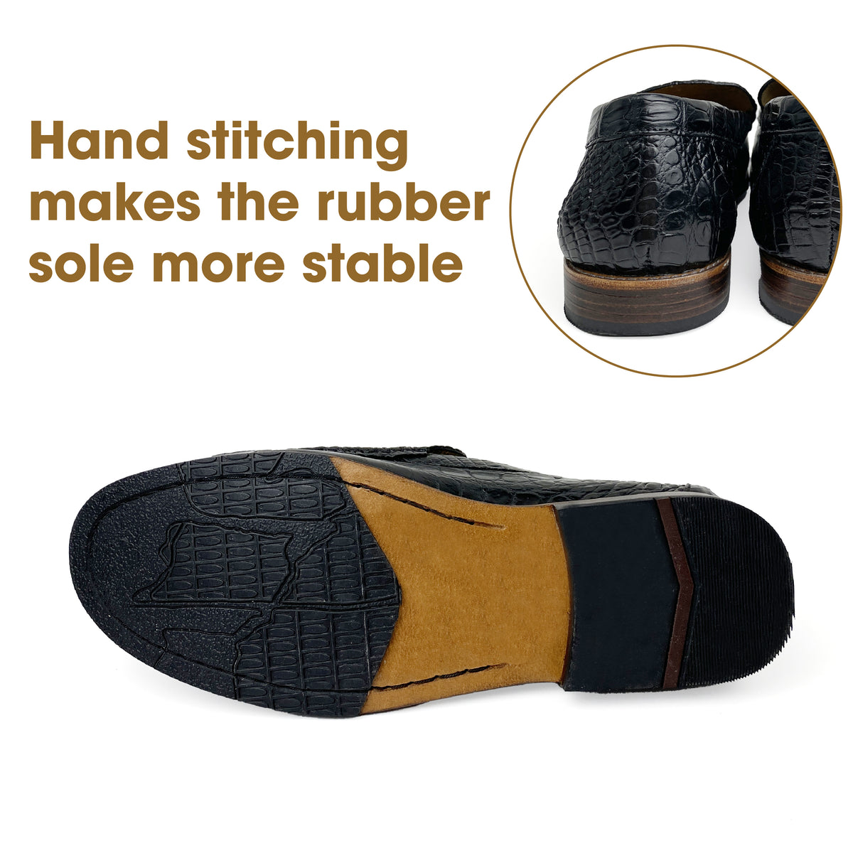 Handmade Black Mens Alligator Boat Loafer | Crocodile Casual Moccasins Loafers For Men | SH81K42