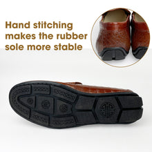 Light Brown Alligator Leather Moccasin Loafer | Crocodile Belly Skin Moccasin Loafer | SH96L42