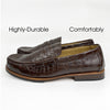Dark Brown Alligator Loafers Men | Mens Crocodile Belly Leather Slip On | SH43E42