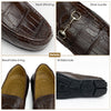 Men's Brown Alligator Leather Horsebit Loafers | Belly Crocodile Skin Loafer Shoes For Men - SH23C42