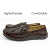 Men's Brown Alligator Leather Horsebit Loafers | Belly Crocodile Skin Loafer Shoes For Men - SH23C42