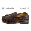 Classic Dark Brown Alligator Boat Shoes Men   | Crocodile Men Moccasin Leather Shoes | SH83K42