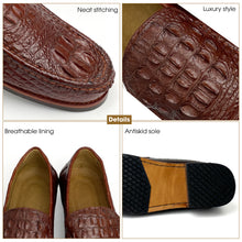 Premium Light Brown Elegant Alligator Shoes Moccasins For Men  | Crocodile Men Designer Loafers | SH86K42