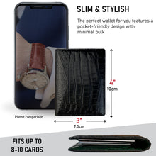 Black & Green Double Side Alligator Leather Credit Card Holder | RFID Blocking | CARD-11