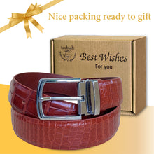 Classic Brown Alligator Belt Men's - Pin Buckle | BE-BRO-06-PIN