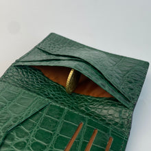 Black & Green Double Side Alligator Leather Credit Card Holder | RFID Blocking | CARD-11