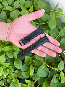 Green Lizard Leather Strap for Apple Watch