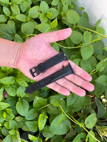 Green Lizard Leather Strap for Apple Watch