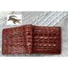 Light Brown Alligator Leather Bifold Wallet RFID Blocking For Men
