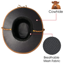 Brown Alligator Cowboy Hat - Mens Crocodile Skin Western Style Hat With Chin Cord | HAT-BRO-77