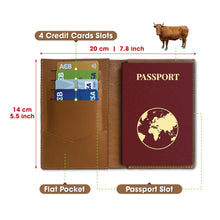 Light Brown Slim Alligator Leather Passport Holder Cover
