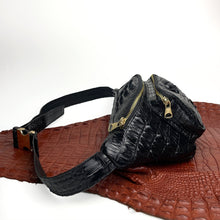 Alligator Men‘s Leather Waistbag, Leather Fanny Pack, Minimalist Fanny Belt Bag, Motorcycle Chest Bag Christmas Gift For Men - Vinacreations