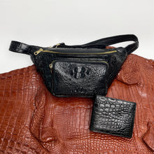 Alligator Men‘s Leather Waistbag, Leather Fanny Pack, Minimalist Fanny Belt Bag, Motorcycle Chest Bag Christmas Gift For Men - Vinacreations