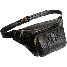 Alligator Men‘s Leather Waistbag, Leather Fanny Pack, Minimalist Fanny Belt Bag, Motorcycle Chest Bag Christmas Gift For Men - Vinacreations