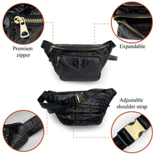 Alligator Men‘s Leather Waistbag, Leather Fanny Pack, Minimalist Fanny Belt Bag, Motorcycle Chest Bag Christmas Gift For Men - Vinacreations