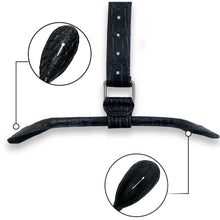 Alligator Y-Back Black Leather Suspenders Men Button End - Groomsmen Suspenders - Wedding Groom Suspenders Adjustable - Vinacreations