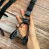Alligator Y-Back Black Leather Suspenders Men Button End - Groomsmen Suspenders - Wedding Groom Suspenders Adjustable - Vinacreations