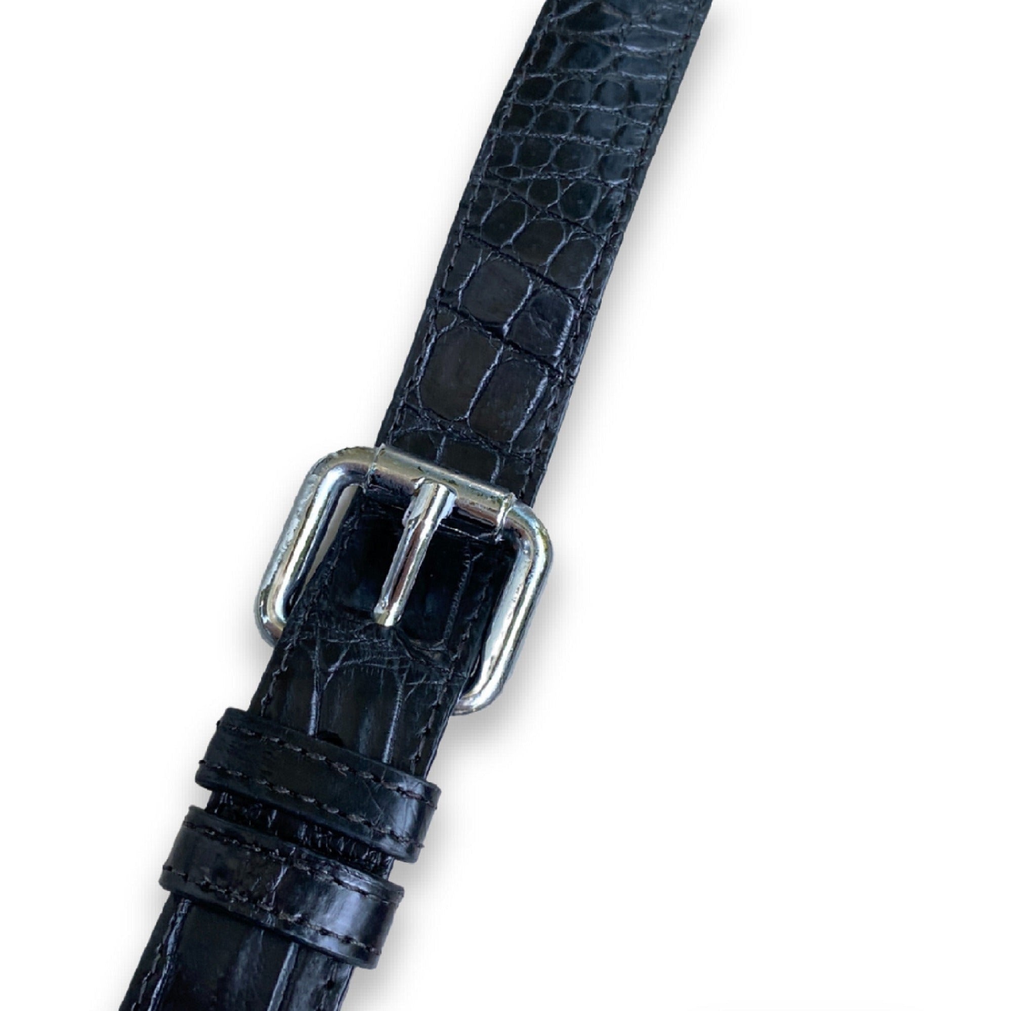 Alligator Y-Back Black Leather Suspenders Men Button End - Groomsmen Suspenders - Wedding Groom Suspenders Adjustable - Vinacreations