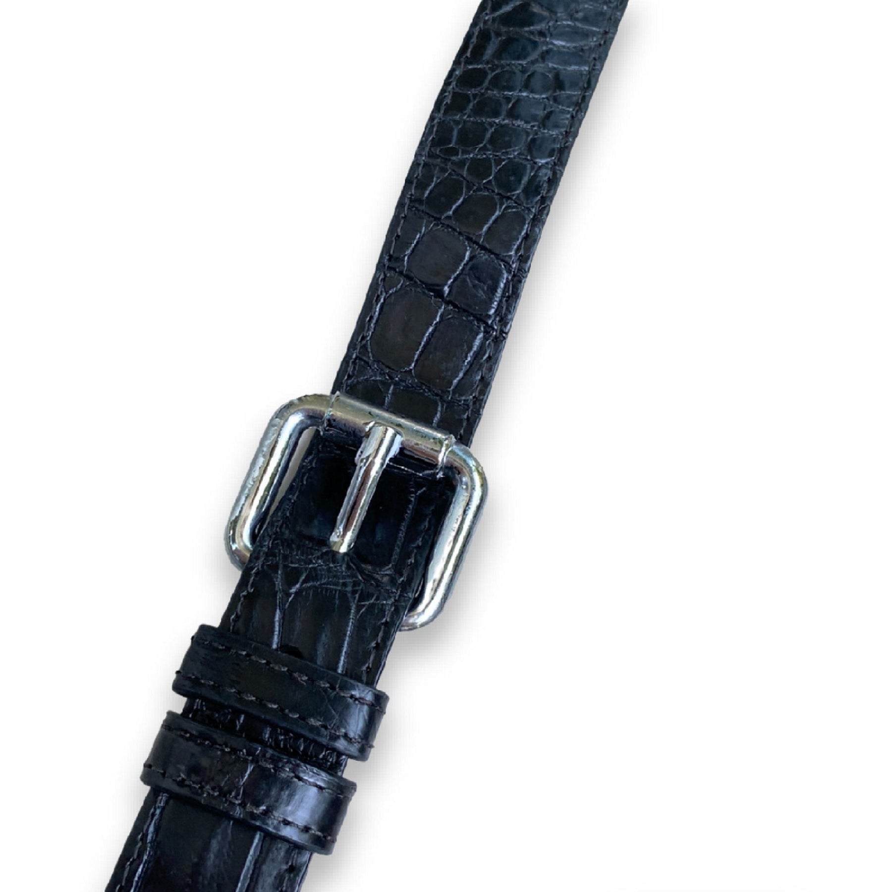 Alligator Y-Back Black Leather Suspenders Men Button End - Groomsmen Suspenders - Wedding Groom Suspenders Adjustable - Vinacreations